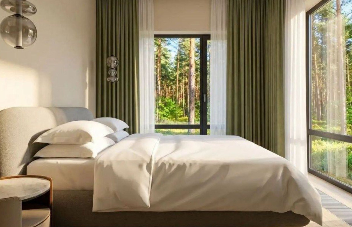 Guest rooms overlooking the forest