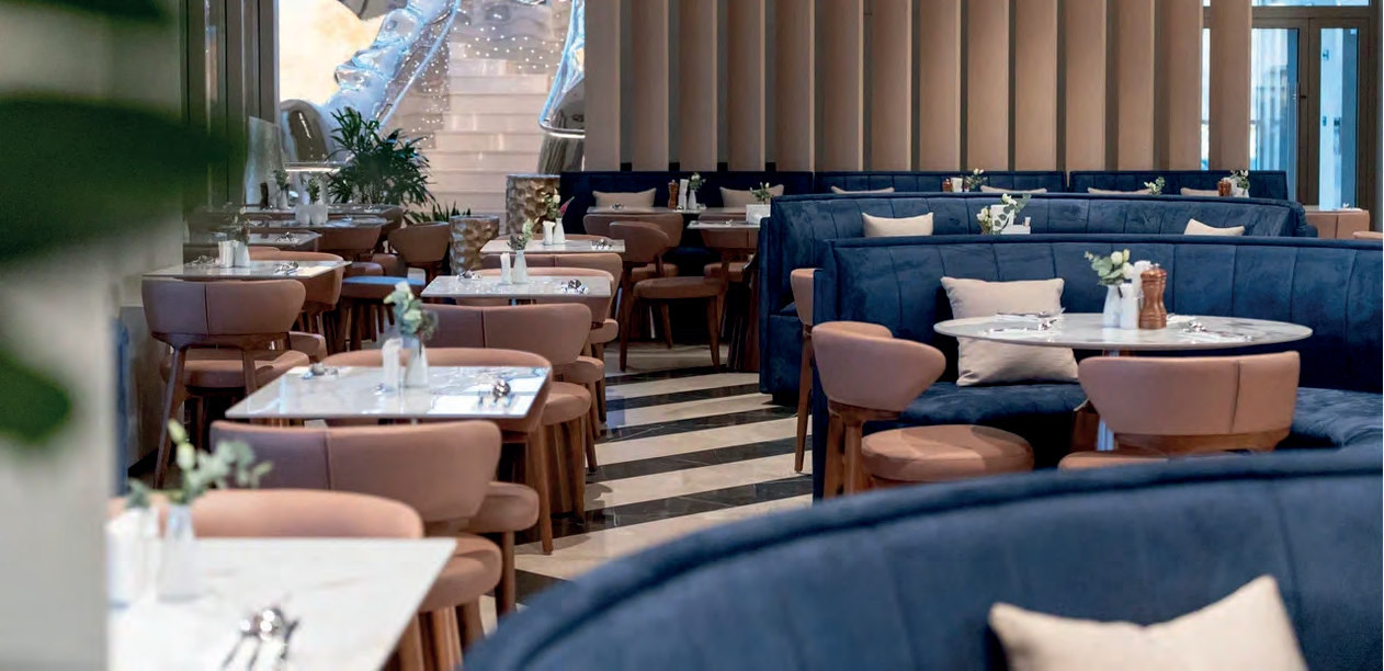Dining spaces at Palmira Art